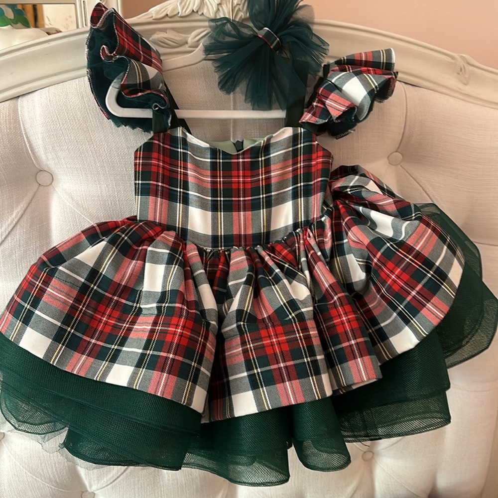 Posh Cheeks Girl’s Plaid Dress New